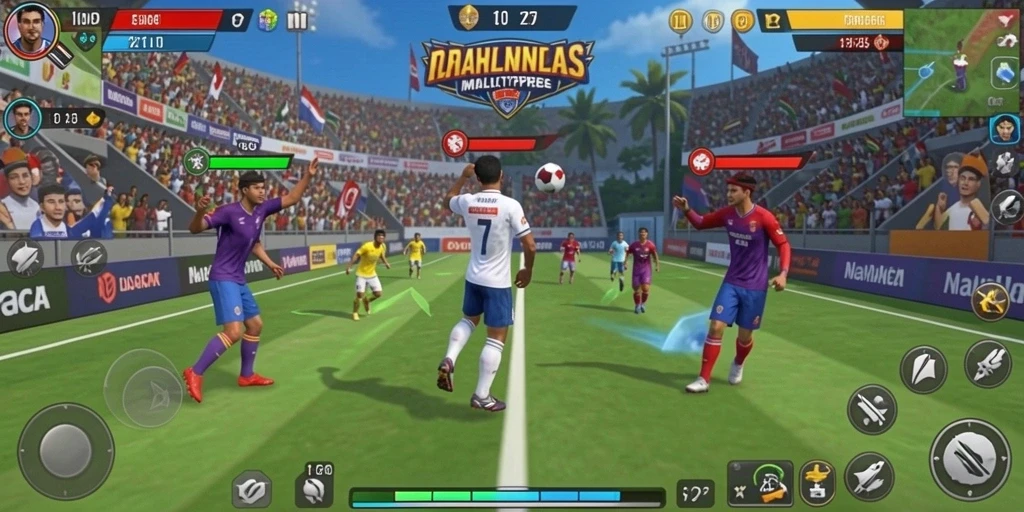 Level menantang dengan latar belakang yang indah.