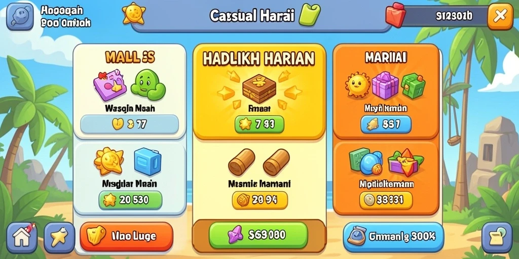 Tampilan menu utama yang mudah dinavigasi.