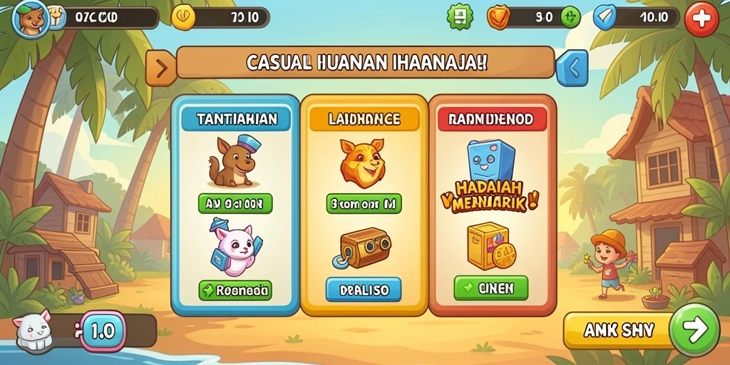 Fitur interaksi sosial untuk berbagi pengalaman bermain.
